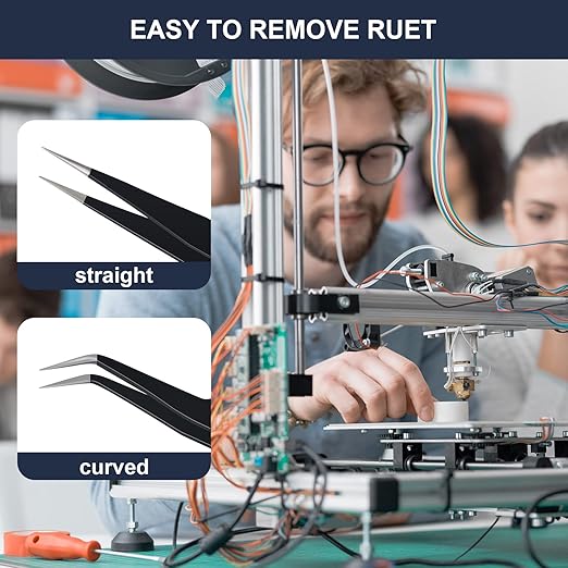 Complete 26-Piece 3D Printer Nozzle Wrench Maintenance Kit: Includes 20 Cleaning Pins with Storage Box, 2 Tweezers, 2 Copper Wire Brushes, 2 L-Shaped Wrench Tools for Optimal 3D Printing Performance