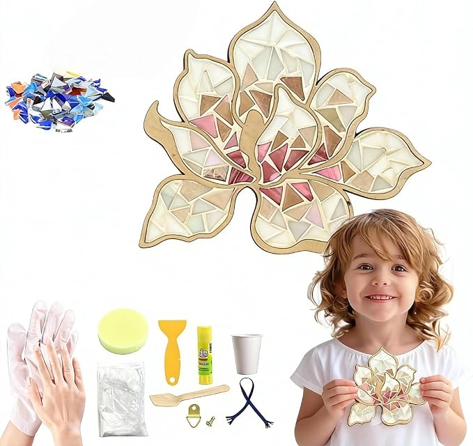 TATREBCRE DIY Mosaic Kit for Adults – Feather, Cat & Heart Designs – Christmas by Unknown