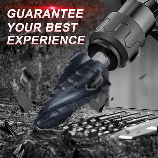 Step Drill Bits M35 Four Spirl Flute Cobalt Step Drill Bits Set 1/8"-1/2" （13 Sizes ） Wear-Resistant TiAlN Coated,1/4" Hex Shank Drill for Metal, Stainless Steel, Aluminum, Plastic