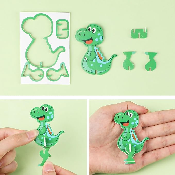 LOMIMOS Educational 3D Cartoon Puzzle, 3D Jigsaw Cartoon Model Creative Learning - Image 3
