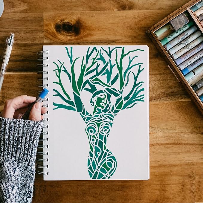 FINGERINSPIRE Tree of Life Painting Large Stencil 8.3x11.7 Tree Stencil | PET - Image 4