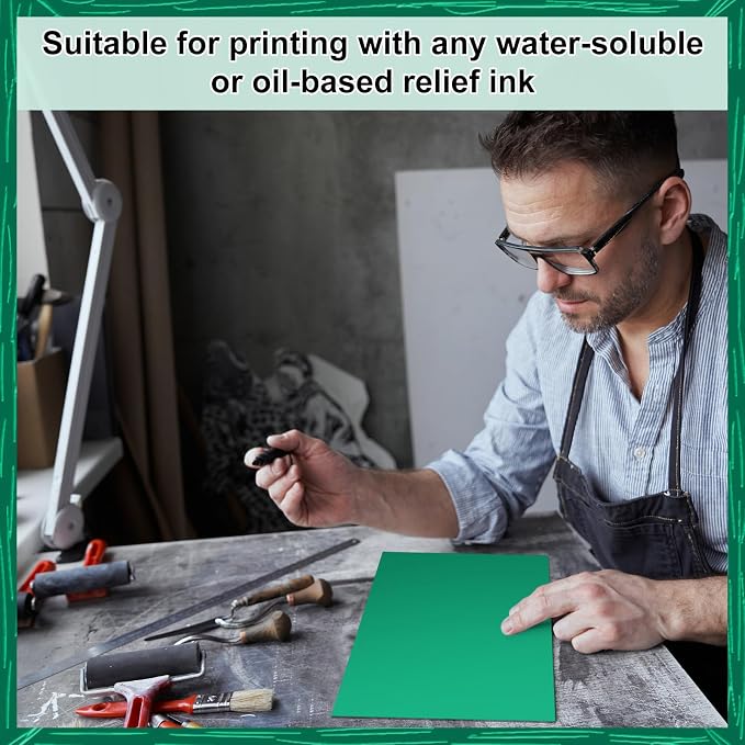 Yeaqee 8 Pcs 9 x 12 Inch Linoleum Blocks - Image 5
