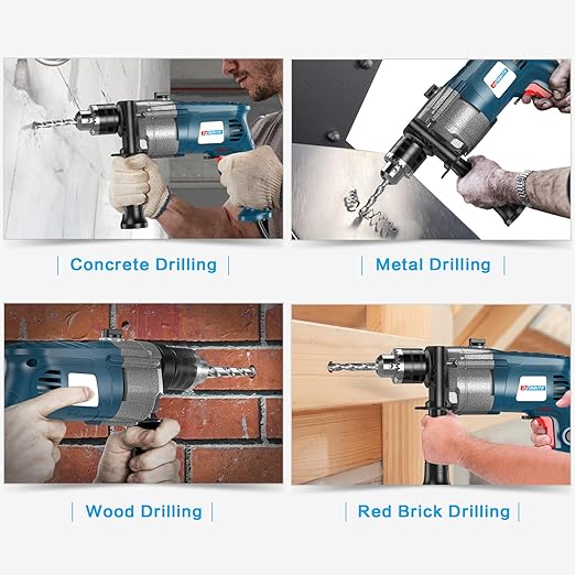2-Pack SDS Plus Masonry Drill Bits 5/8 Inch x 12 Inch Long Rotary Hammer Drill Bits Carbide Tipped for Concrete Brick Cement Stone Block.