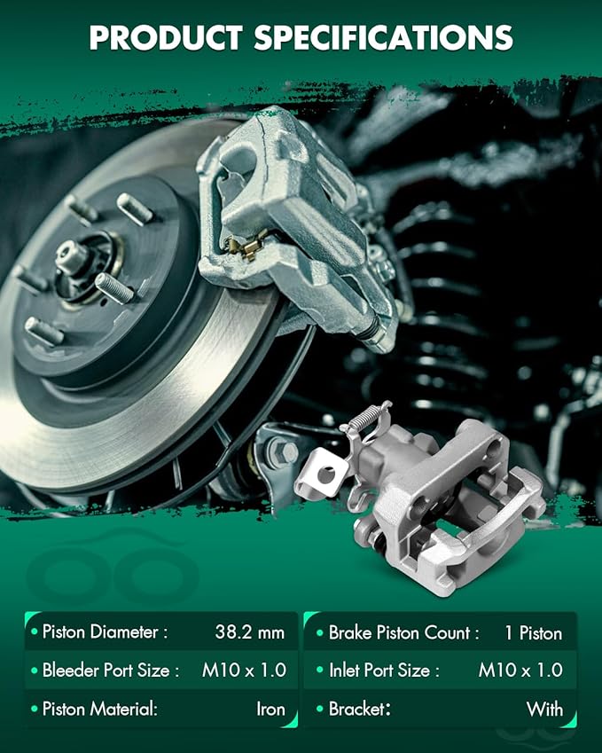 SCITOO 19B6287 19B6286 Disc Brake Calipers Assembly with Bracket Fit For Toyota For Prius 2010-2015,For Toyota For Prius Plug-In 2012-2015