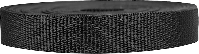 Lightweight Polypropylene Webbing - Poly Strapping for Outdoor DIY Gear Repair, Pet Collars, Crafts – 3/4 Inch by 10, 25, or 50 Yards, Over 20 Colors