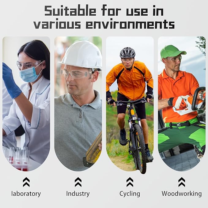 Clear Safety Glasses Bulk of 24,ANSI Z87.1 Impact Resistant Lens Eye Protection for Lab,Construction