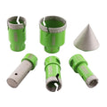 Diamond Core Drill Bits Set - 20/25/35/50mm+20F with 2" Diamond Beveling Chamfer Bits Tile Hole Saw Kit for Porcelain Ceramic Tile Granite Marble