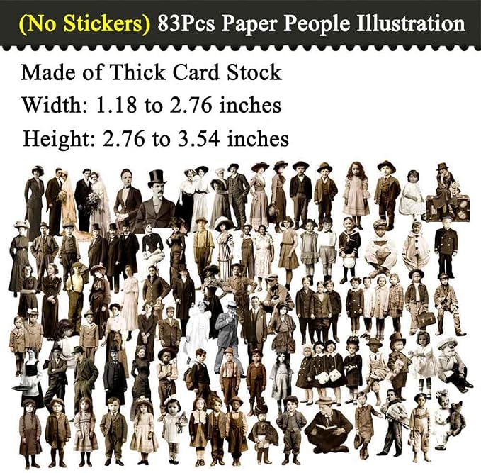 Vilikya 83Pcs Dark Academia Paper Dolls - Image 2