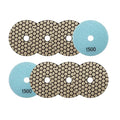 Dry Diamond Polishing Pads 4"/100mm - 8pcs Grit 1500 Polish Pad Kit for Granite Marble Artificial Stone Quartz for Angle Grinder