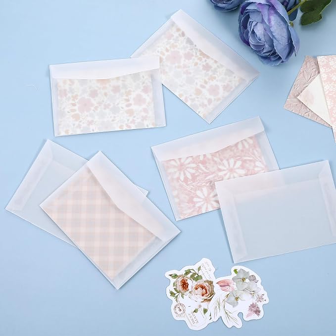 50 PCS Glassine Envelopes 3.94×2.75 Inch Translucent Vellum Envelopes - Image 5