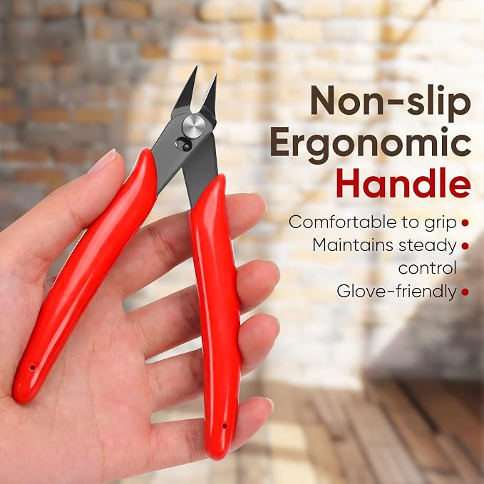 5 Inch Flush Cutters, 1 Pack Micro Wire Cutters, Sharp Zip Tie Cutter, - Image 5