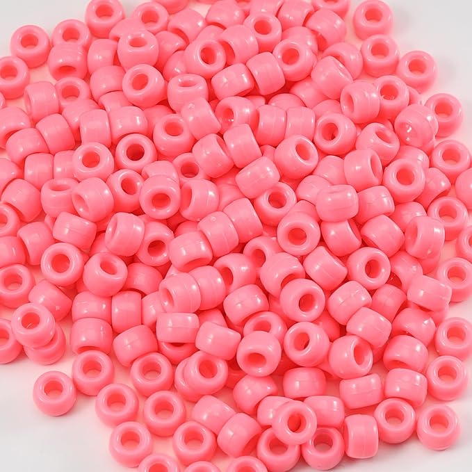1000 Pcs Acrylic Pony Beads 6x9mm Bulk - Image 2