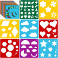 Peohud 40 Pieces Geometric Shaped Stencils, Simple Drawing Chalk Stencils by Peohud