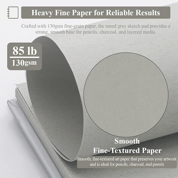 SuFly Gray Sketchbook 9" x 12" - Image 3