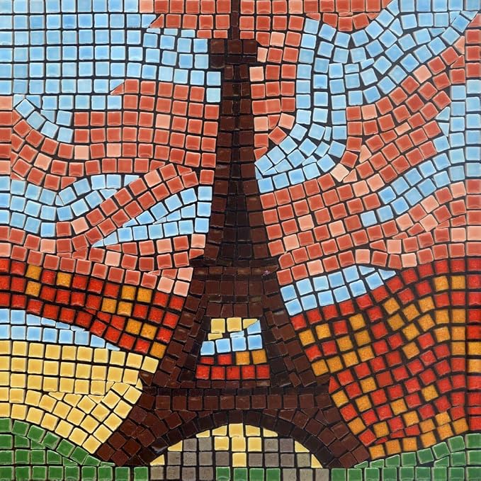 Do It Yourself Mosaic Art Kit for Adults, Make a Real Mosaic, Square 7inch by ALEA+Mosaic