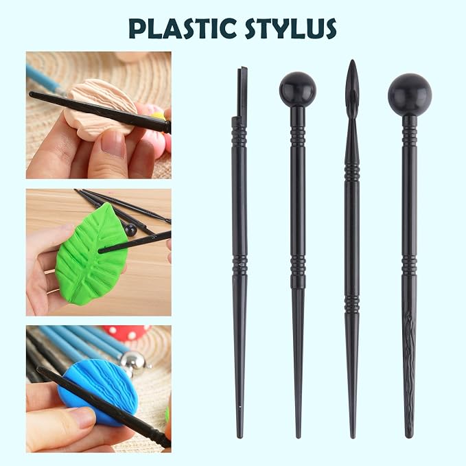 Thyrflen 18PCS Silicone Clay Sculpting Tools, Silicone Painting Brushes Kit - Image 5