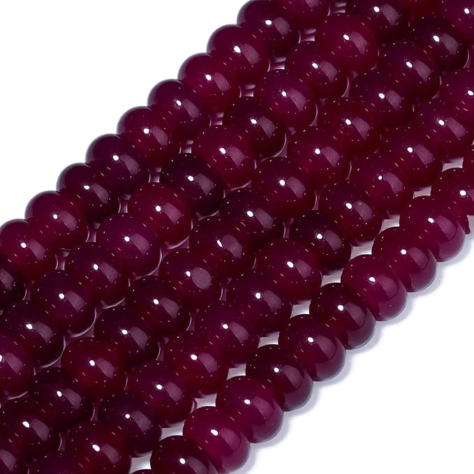 Songxi 5x8mm Natural Rose Chalcedony Stone Rondelle Beads, Gemstone - Image 3