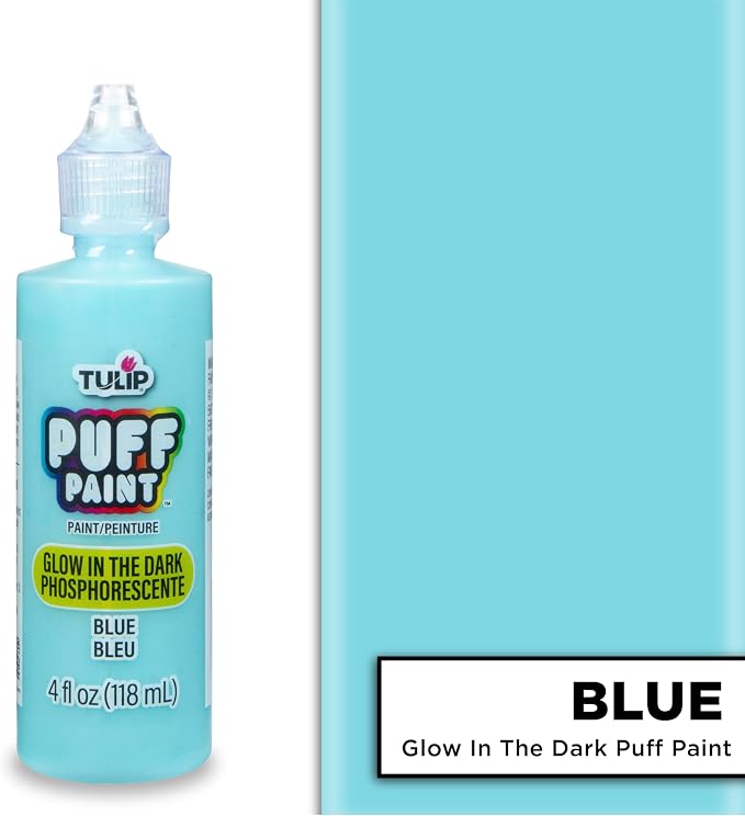 Tulip Puff Glow In The Dark Fabric Paint, Permanent Craft Paint - Image 2