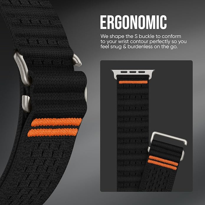 Suitisbest Sport Bands Compatible with Apple Watch Ultra Band 49mm 46mm 45mm 44mm 42mm 38mm 40mm 41mm Men Women, Stretchy Nylon Sport Loop Strap with S-Hook for iWatch Series 10 Ultra SE 9 8 7 6 5 4 3