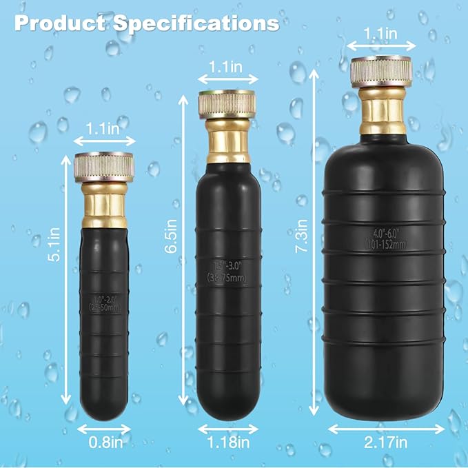Drain Cleaning Bladder for 1-2 Inch Pipes Powerful Blockage Removal in Kitchen Bathroom Bathtub Swimming Pool and Sewer Lines Using Water Pressure