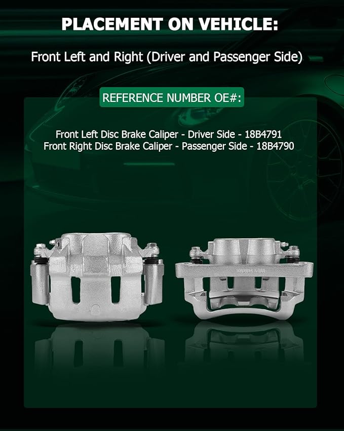 SCITOO 18B4790 18B4791 Disc Brake Calipers Assembly with Bracket Fit For Ford For Excursion 2000-2005,For Ford For F-250 Super Duty 1999-2004,For Ford For F-350 Super Duty 1999-2004