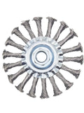 Knotted Wire Wheel Brush 4.5in 5/8-11 Threads Arbor for 4-1/2" Angle Grinder - 1pcs