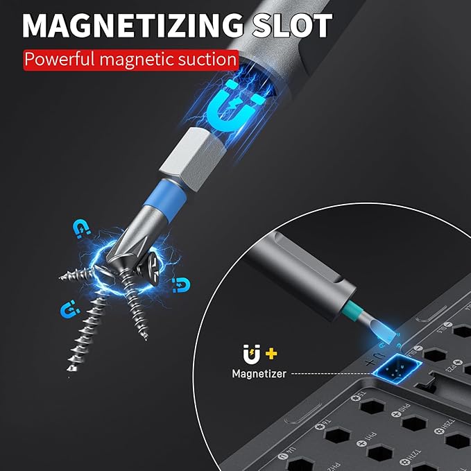 42 in 1 Magnetic Screwdriver Sets,Magnetic Drive Tool with Detachable Ratchet Handle,Multi Bit Ratchet Screwdriver Set,Multi Bit Ratcheting Screw Driver Set with Storage Case Repair Tool Kit (Black)
