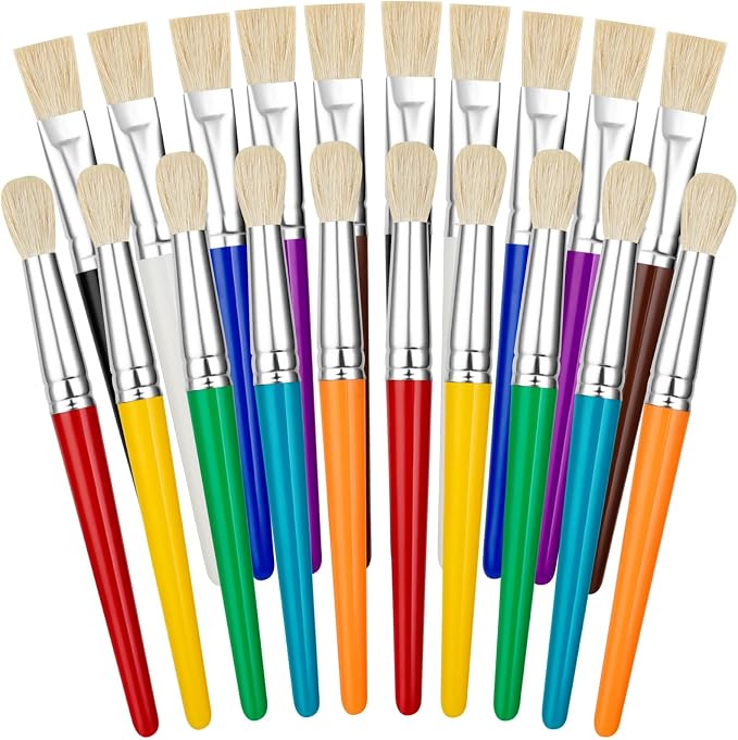 20 Pcs Kids Paint Brushes Bulk by YGAOHF