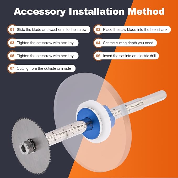 PVC Pipe Internal Cutter Set – 360° Rotating Cutter, adjustable depth gauge - Image 5
