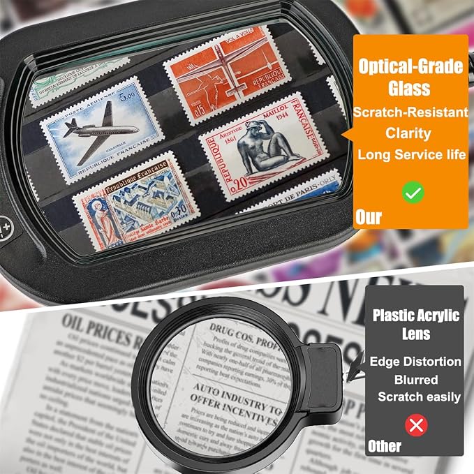 Veemagni 12X Rectangle Magnifying Glass - Image 3
