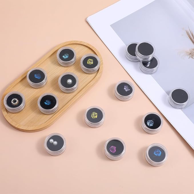 16 Pcs Gemstone Display Box, Twist-Lid Transparent Gem Display, Gem Holder - Image 5