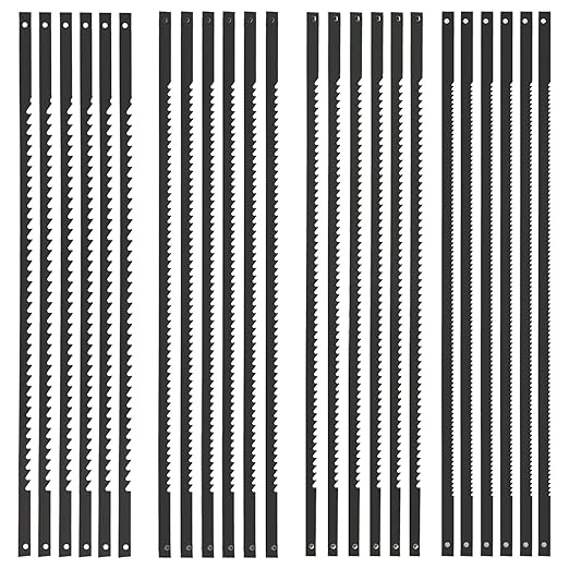 5-Inch Scroll Saw Blade Pin End Replacement 24 Pack for W 3921 3923, Drem, Crafts, Del, All 15in.and 16in.Scroll Saw for Wood, High Carbon Steel