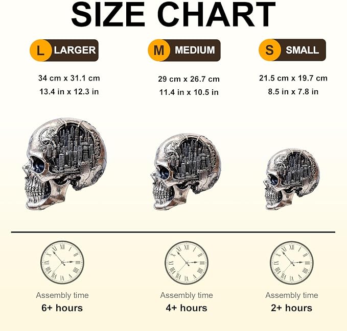 City Skull Puzzles Adults Gifts Wooden 175 Pieces 11.4 * 10.5in - Image 4