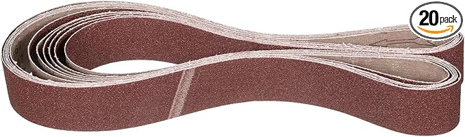 2 x 72 Inch Sanding Belt, 20 Pcs 40 Grit Knife Sharpener Belts Work Sharpening for Belt Sander Knife Carving Tool Metal Working