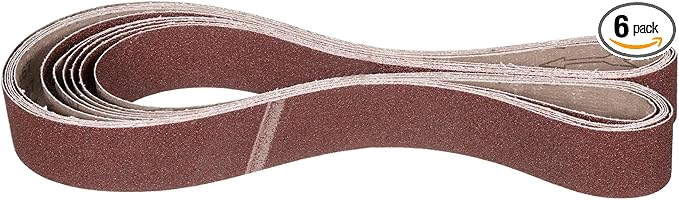 2 x 72 Inch Sanding Belt, 6 Pcs 40 Grit Knife Sharpener Belts Work Sharpening for Belt Sander Knife Carving Tool Metal Working