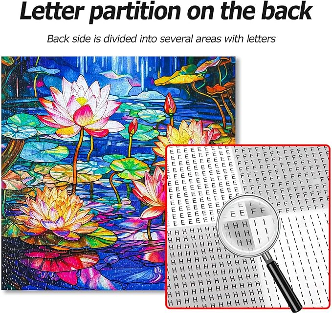 Bgraamiens Stained Glass Waterlily Jigsaw Puzzle - Image 7