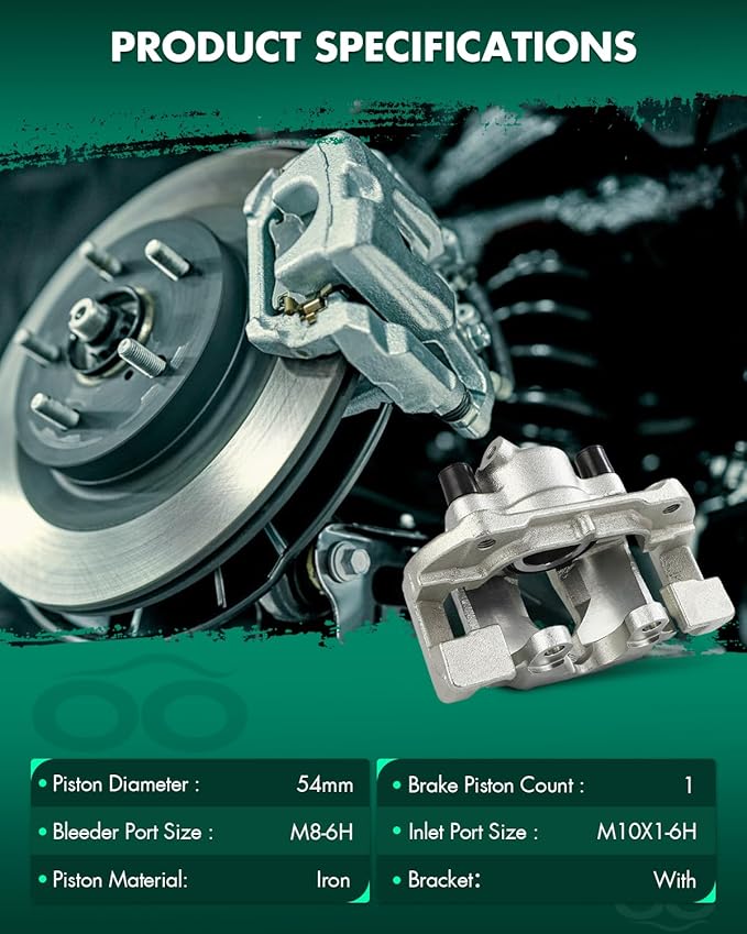 SCITOO 19B1618A Front Right Disc Brake Caliper w/Bracket Fit For BMW For 325xi 2001-2005,For BMW For 328Ci 2000,For BMW For Z3 2001-2002,For BMW For Z4 2003-2007, Single Piston