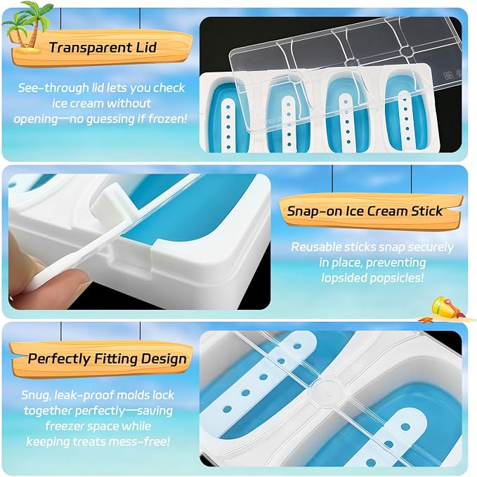 Stackable Popsicles Molds, BPA-Free Popsicle Molds - Image 3
