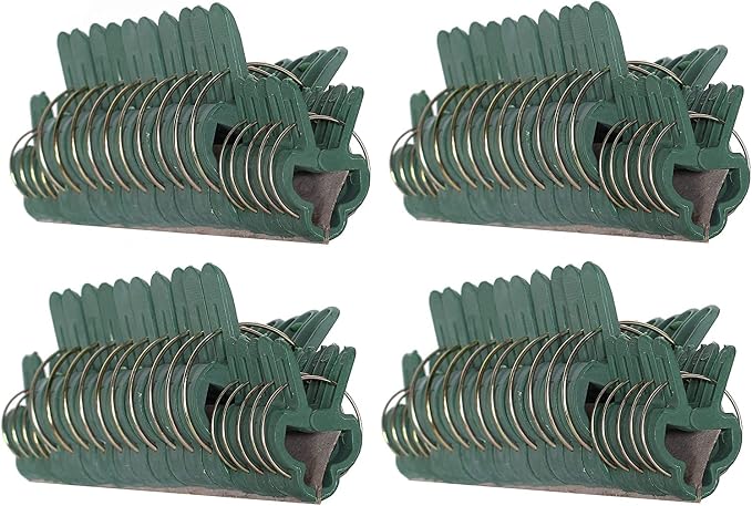 Plant Clips Green Gentle Gardening Plant & Flower Lever Loop Gripper Clips by RamPro