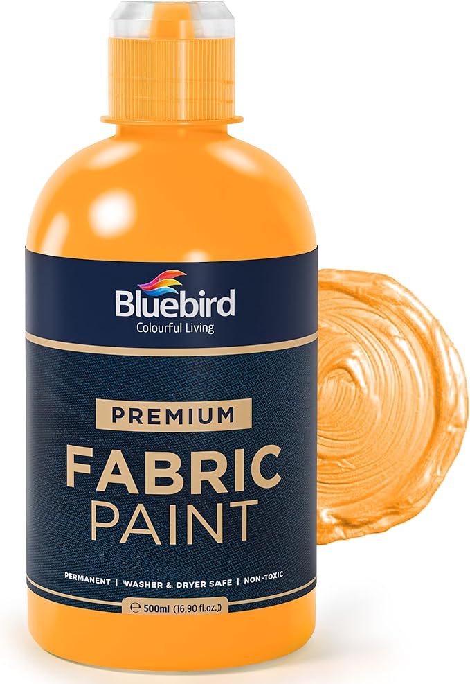 BLUEBIRD Fabric Paint, 16.9 Fl Oz, Permanent Fabric Paints by BluebirdArts