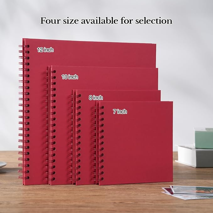 potricher 12 x 12 Inch DIY Scrapbook Album 40 Pages Hardcover Kraft Paper Scrap - Image 6