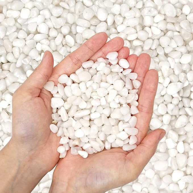 Natural Polished Decorative White Pebbles - Image 7