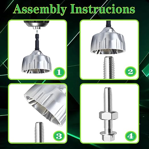 Heavy-Duty Deburring Chamfer Tool with Sharp Tungsten Carbide Blades,Fast Hex Shank Deburr Drill Bit, External Burr Removal for Metal Rod Bolt Pipe 3D Printing PVC in 5/8" to 1-3/8"Diameter(16~35mm)