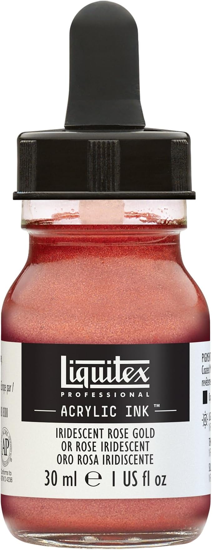 Liquitex Professional Acrylic Ink, 1-oz Jar, Iridescent Rose Gold by Liquitex