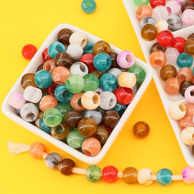 160pcs 12mm Acrylic Colorful Pop Ocean Style Large Hole Macrame Beads | Summer - Image 7