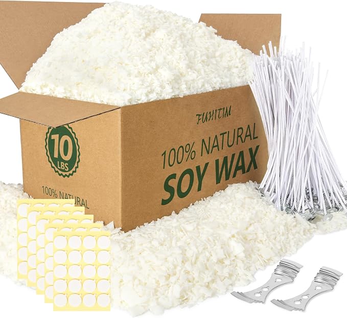 FUHITIM Soy Candle Wax for Candle Making 10 lbs Bag, Premium Natural Soy Wax by FUHITIM