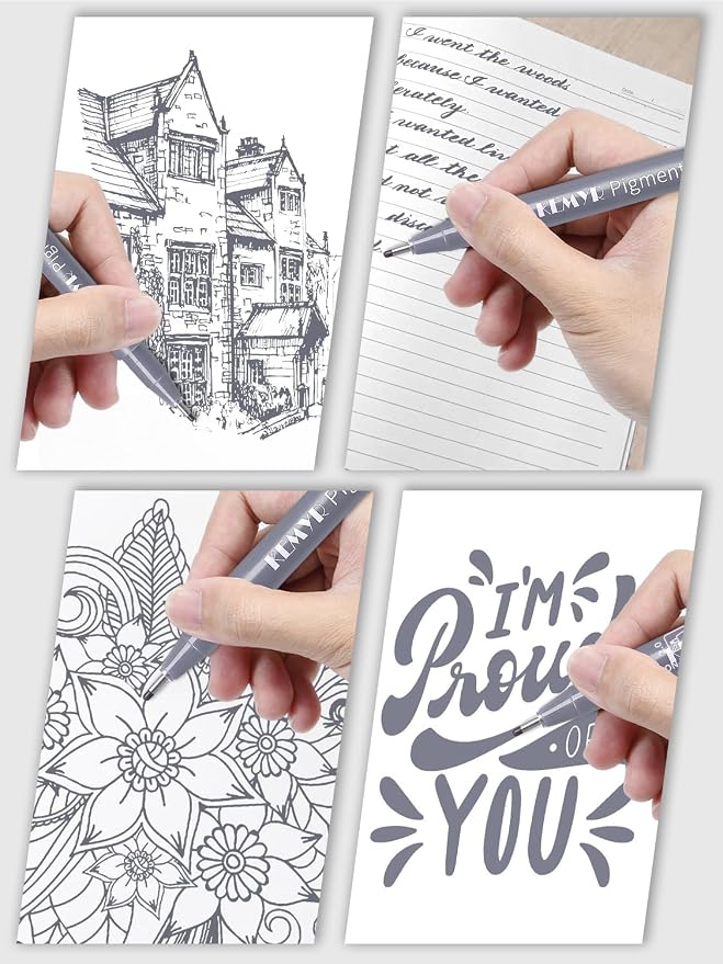 KEMYR 10 Micro Fine liner Drawing Art Pens Calligraphy Pens: 0.05mm-1.0mm Size - Image 7