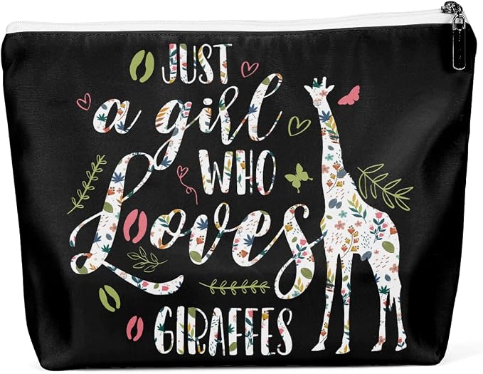 Cute Giraffe Makeup Bag Giraffe Gifts Giraffe Decor Stuff by zcyxuuw