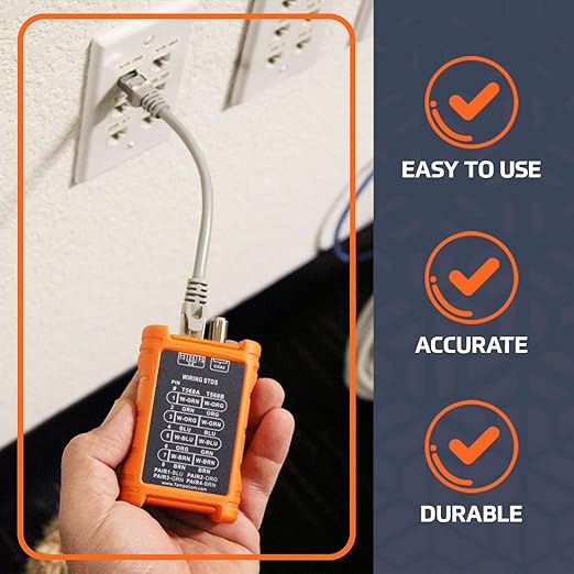 TEMPO Communications PA1594 Network Cable Tester | LAN & AV Cable Continuity Tester | 8-Way RJ45, UTP, STP, Coaxial Cables
