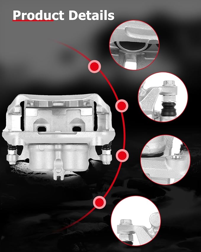 cciyu Front Right Brake Caliper Assembly w/Bracket 19B3122A 2005-2023 For Nissan For Frontier,2009-2012 For Suzuki For Equator